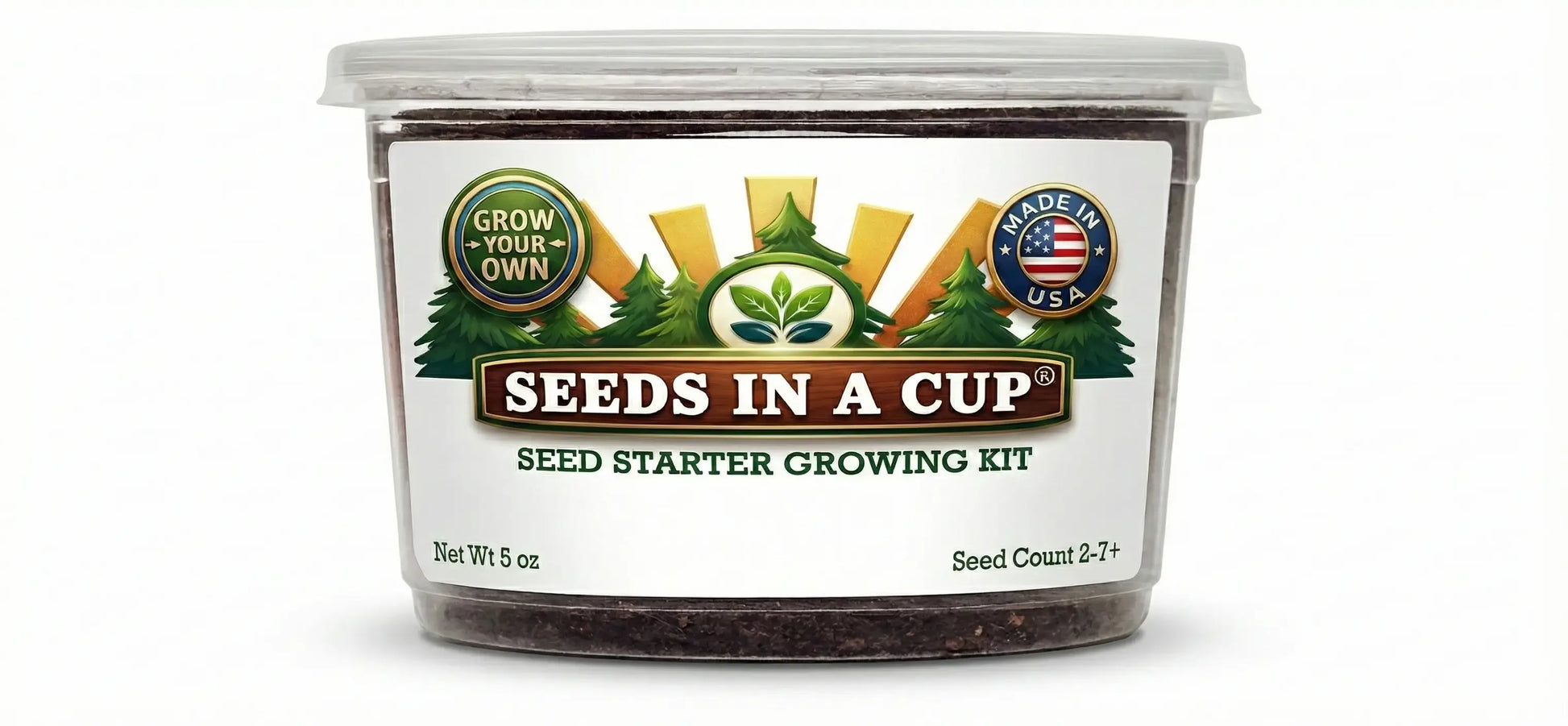 Seeds In A Cup Green Bell Pepper (Capsicum annuum) Grow Kit - Complete seed starter with recyclable planter, non-GMO seeds, and real potting soil. Hand-assembled in Cleveland, Ohio, USA.